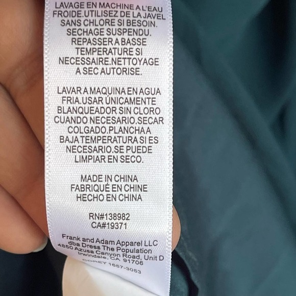 Dress The Population Corey Pine Fit & Flare Chiffon Dress Women's Size M NWT - Picture 9 of 12